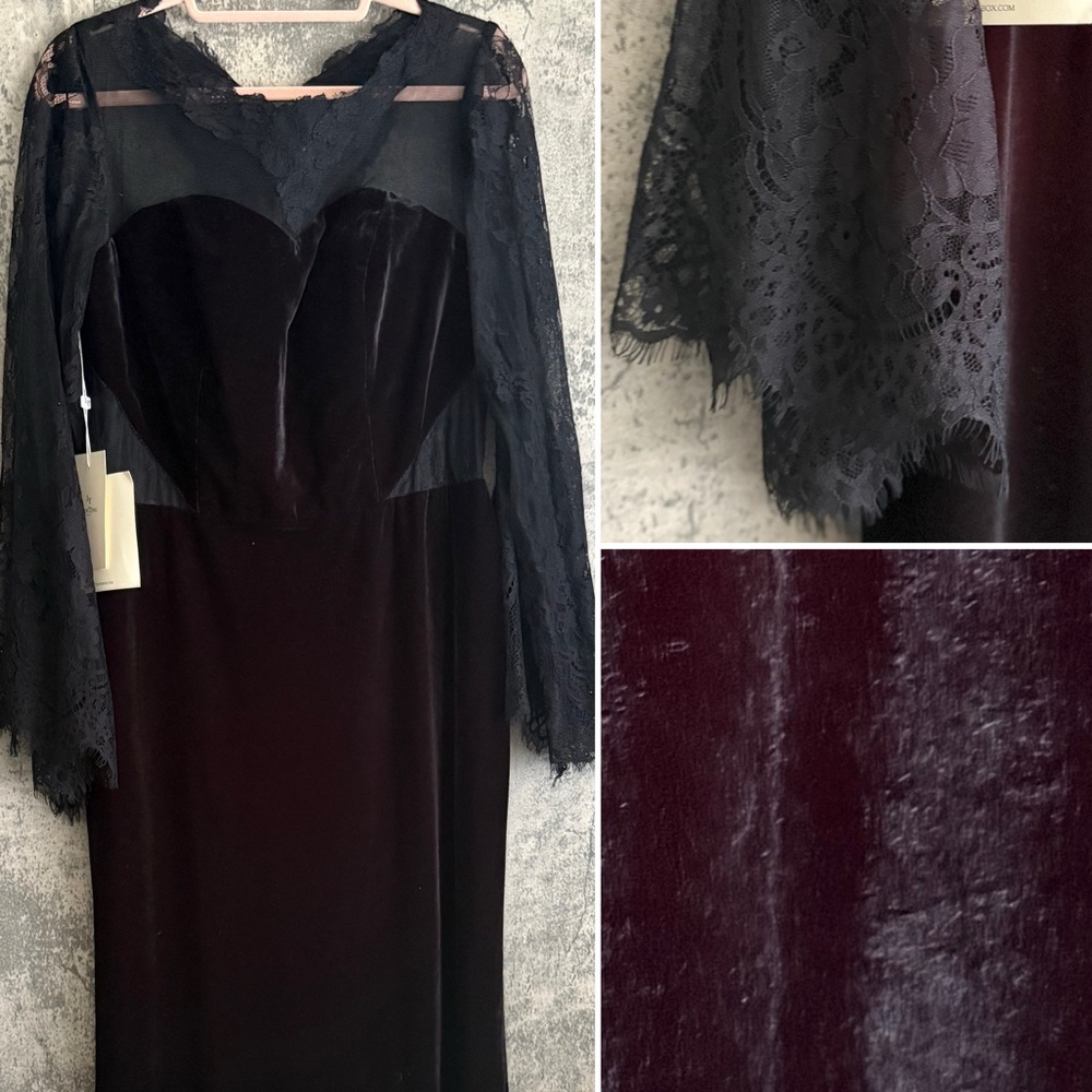 Elegant classy luxurious Black Lace Evening Gown formal lace dress - Picture 6 of 15